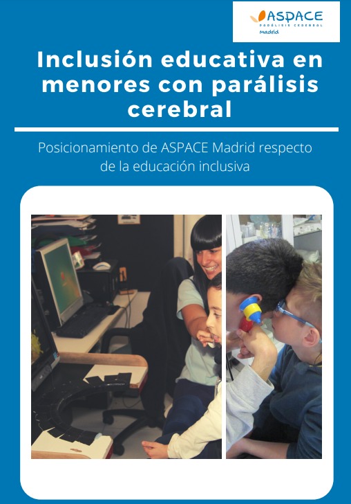 Cartel para animar a la inclusión educativa en menores con parálisis cerebral